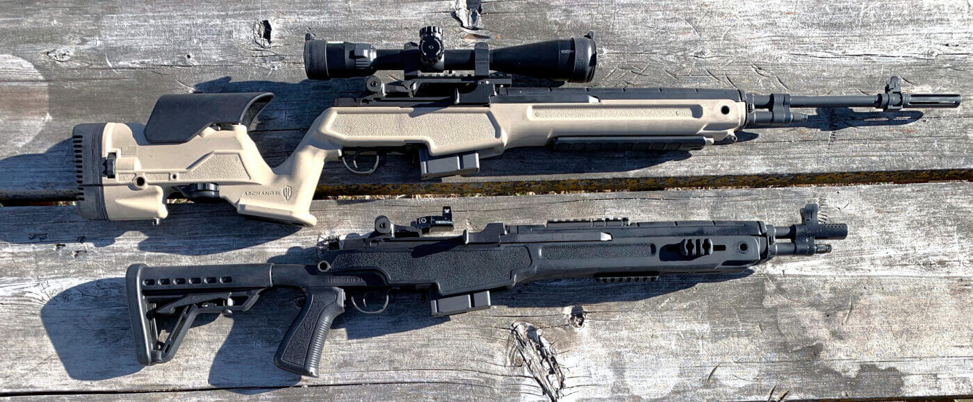 Different scope types on M1A rifles