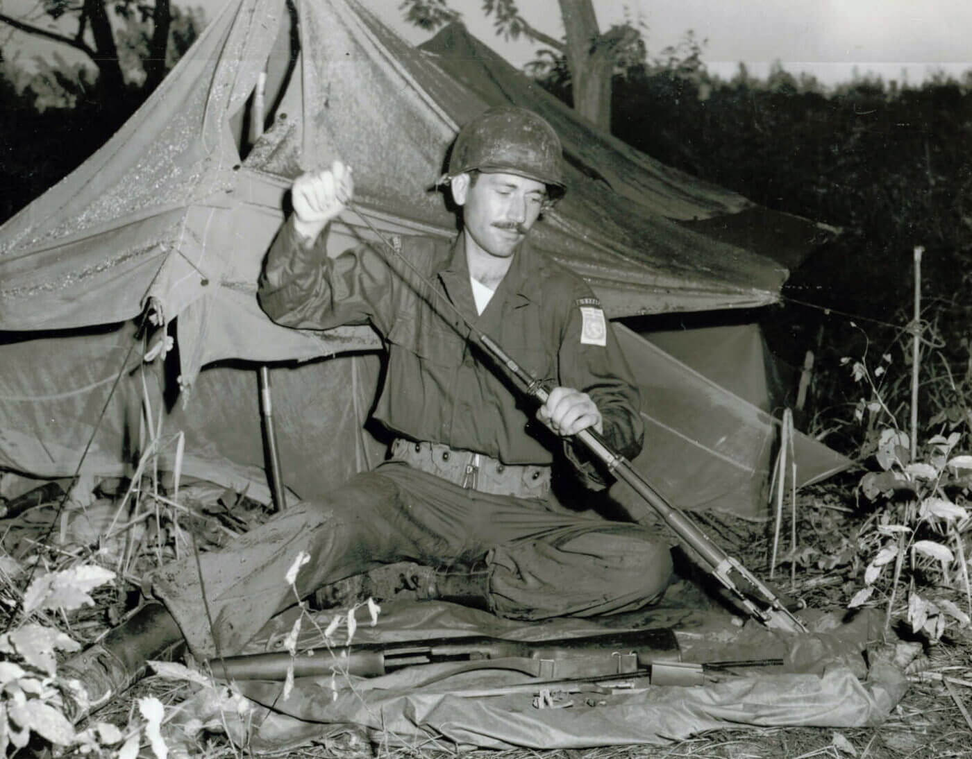 Greek soldier with M1 in Korean War