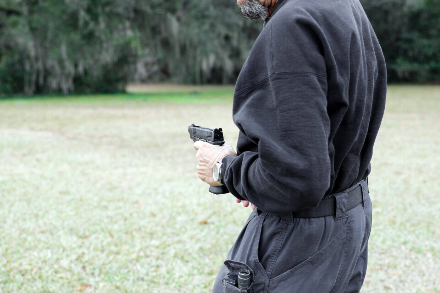 Drawing a handgun with your weak hand