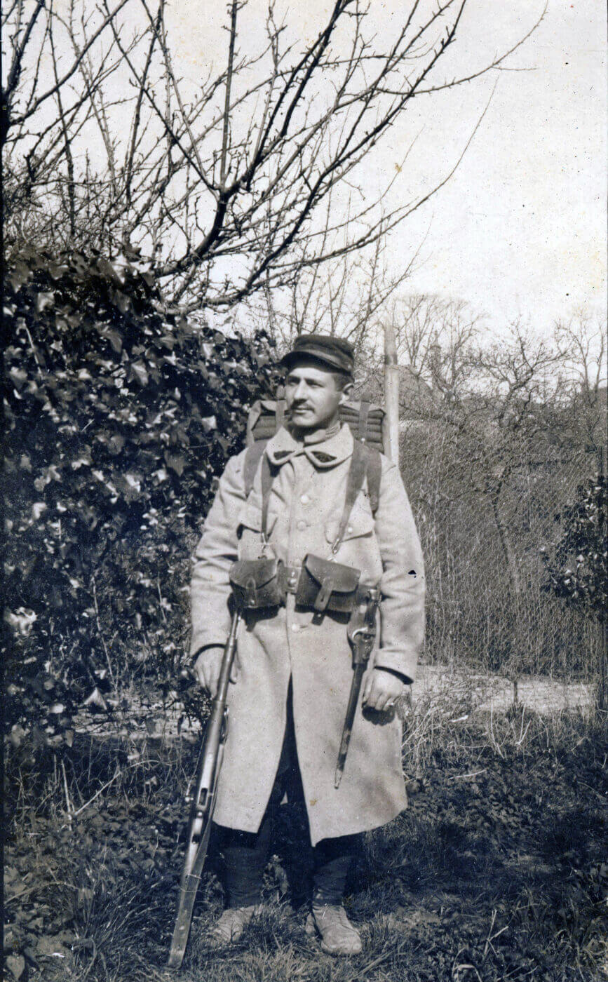 French soldier with Berthier rifle