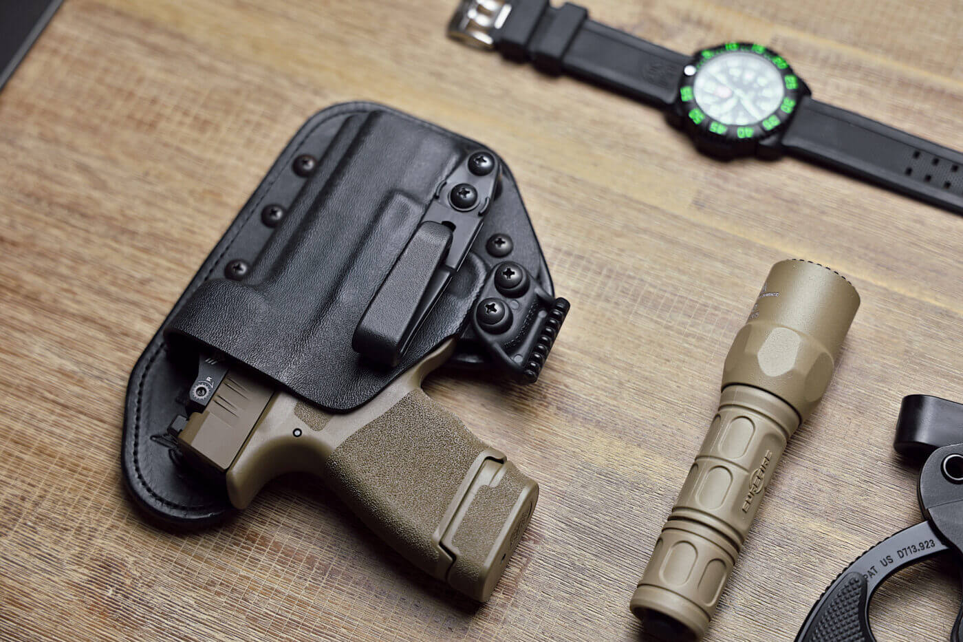 Close up look at the Hidden Hybrid holster