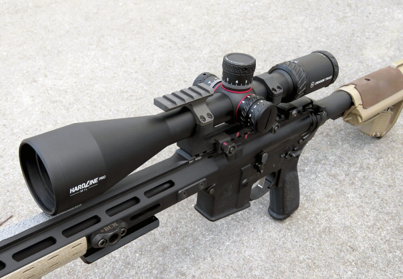 Crimson Trace rifle scope on SAINT rifle