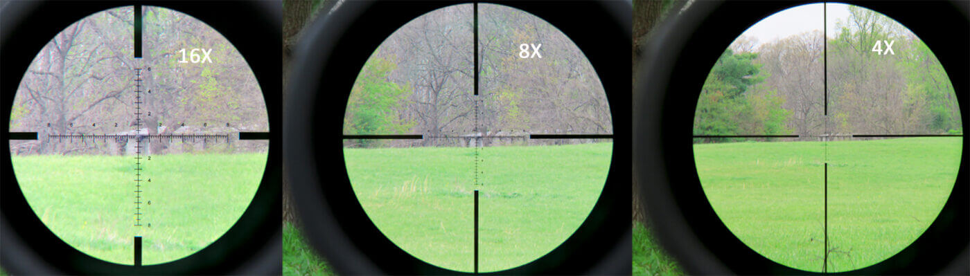 Rifle scope magnification comparison