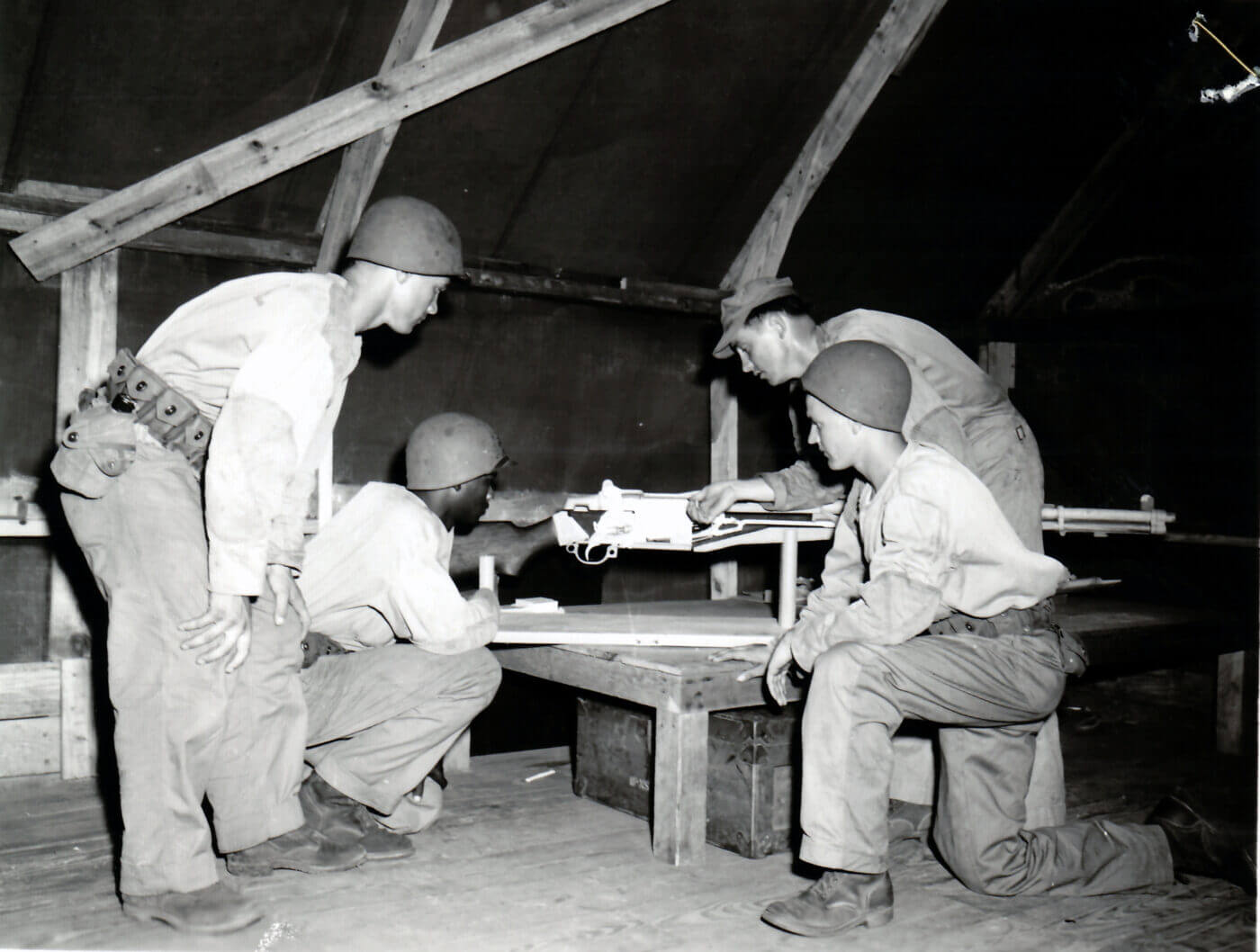 M1 training tool at Parris Island 1952