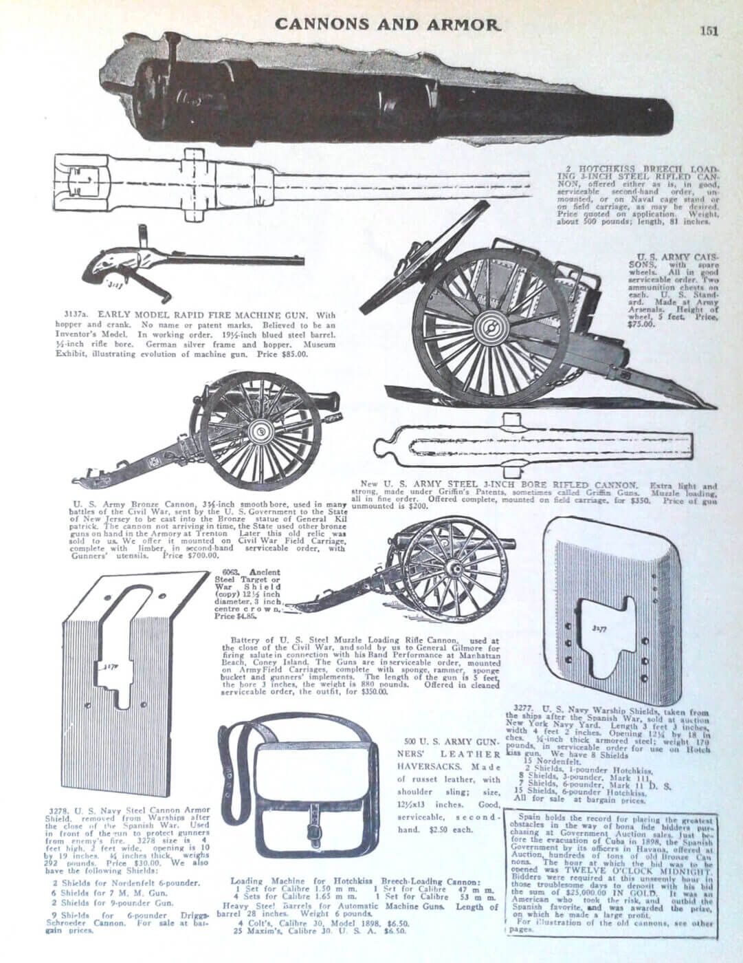 Catalog page from Bannerman milsurp