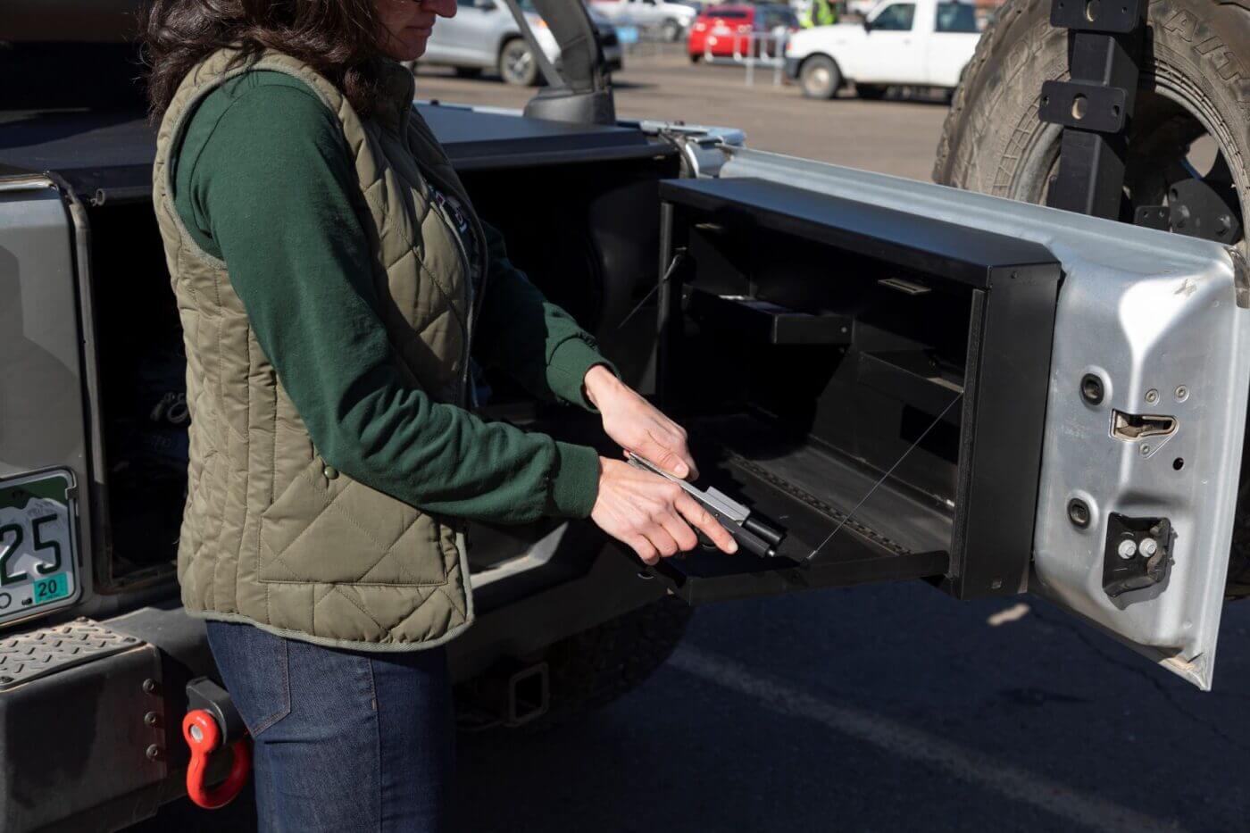 Securing a gun in a car