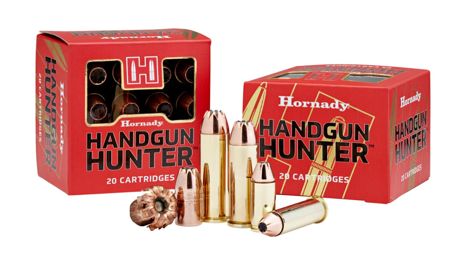 Hornady Handgun Hunter line of ammunition on display