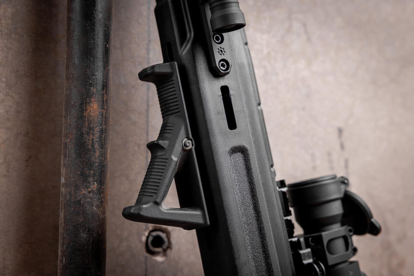 Magpul AFG-2 angled foregrip on an M1A rifle