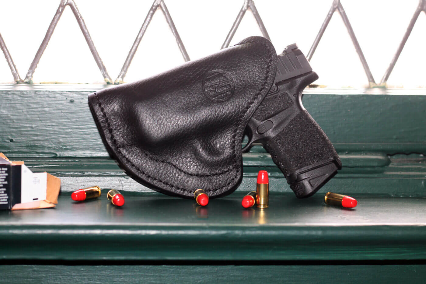 1791 Gunleather holster with Springfield Hellcat pistol inserted