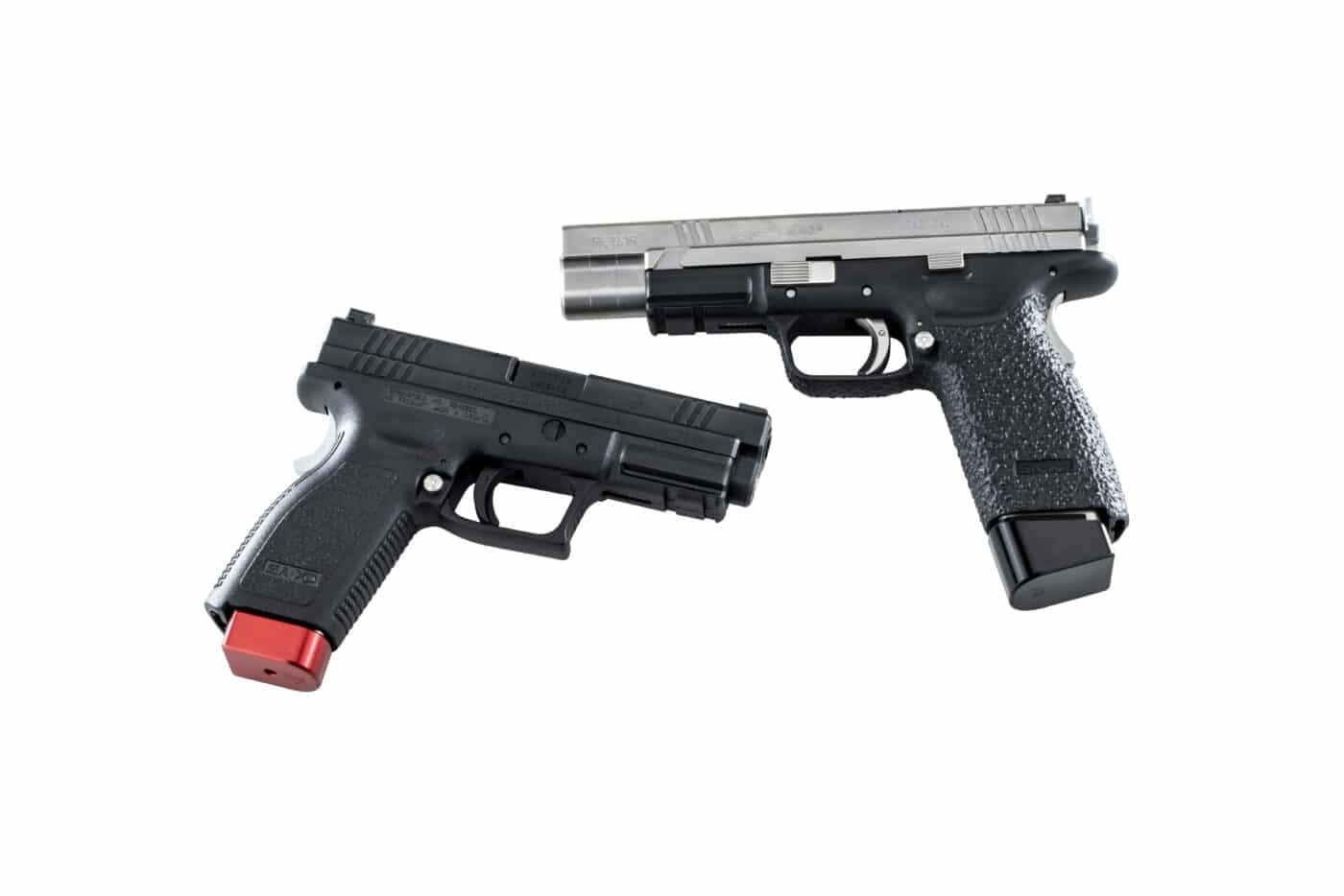 A pair of customized Springfield XD pistols