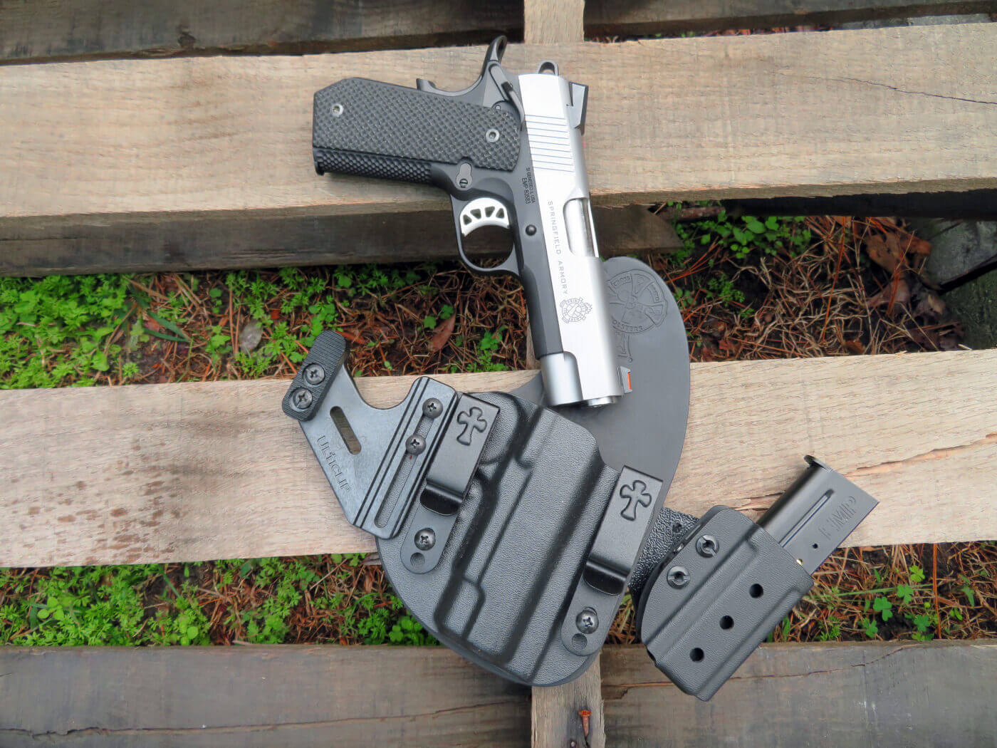 Springfield Armory EMP CCC pistol with a Crossbreed holster