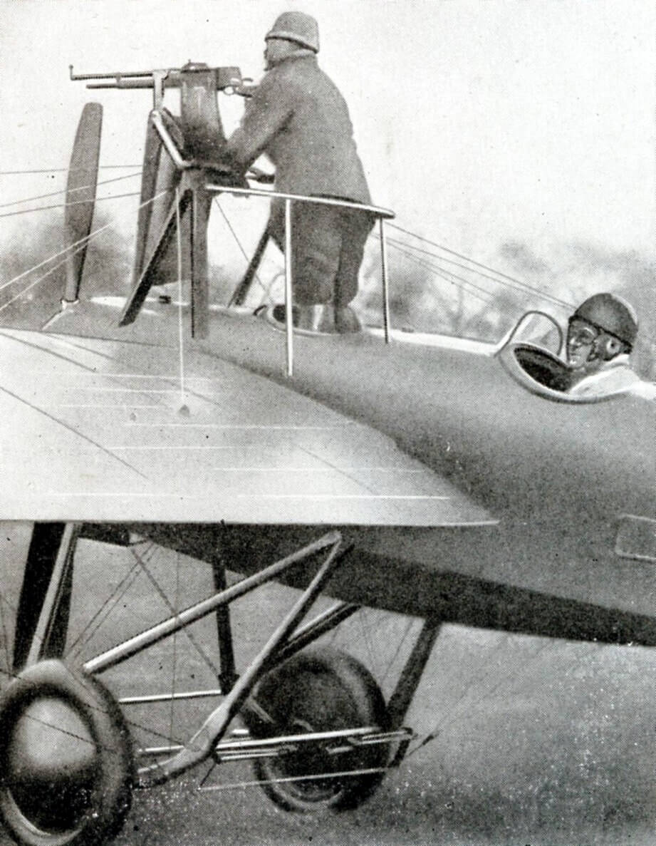 A Hotchkiss M19109 MG mounted on a Deperdussin monoplane