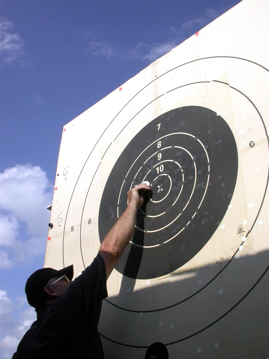 Long range target being scored