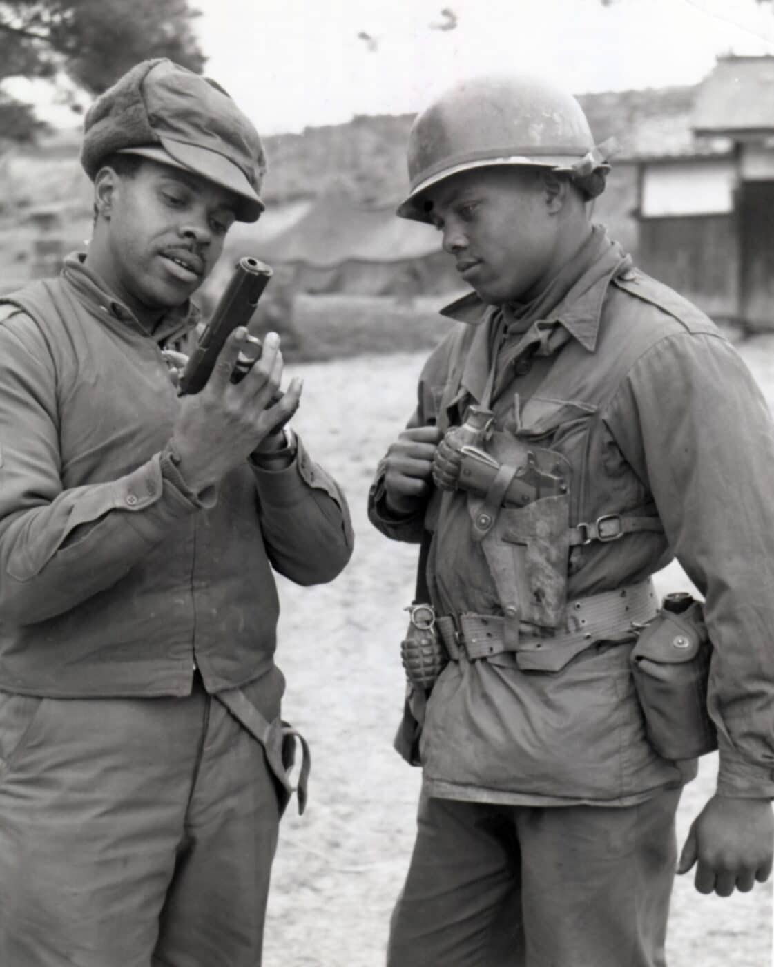 African American soldiers with the M1911 in the Korean War