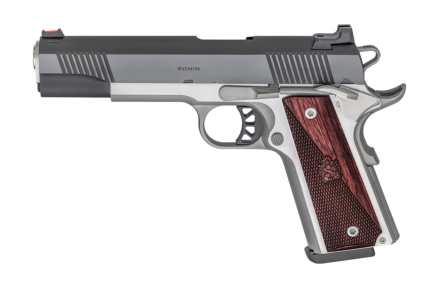 In this digital image, we see a Springfield Armory 1911 with a forged steel frame that was selected due to a metallurgy study that shows a high strength of material. The field of strength of materials typically refers to various methods of calculating the stresses and strains in structural members, such as beams, columns, and shafts. Bar stock, also known as blank, slug or billet, is a common form of raw purified metal, used by industry to manufacture metal parts and products. Bar stock is available in a variety of extrusion shapes and lengths. The most common shapes are round, rectangular, square and hexagonal.