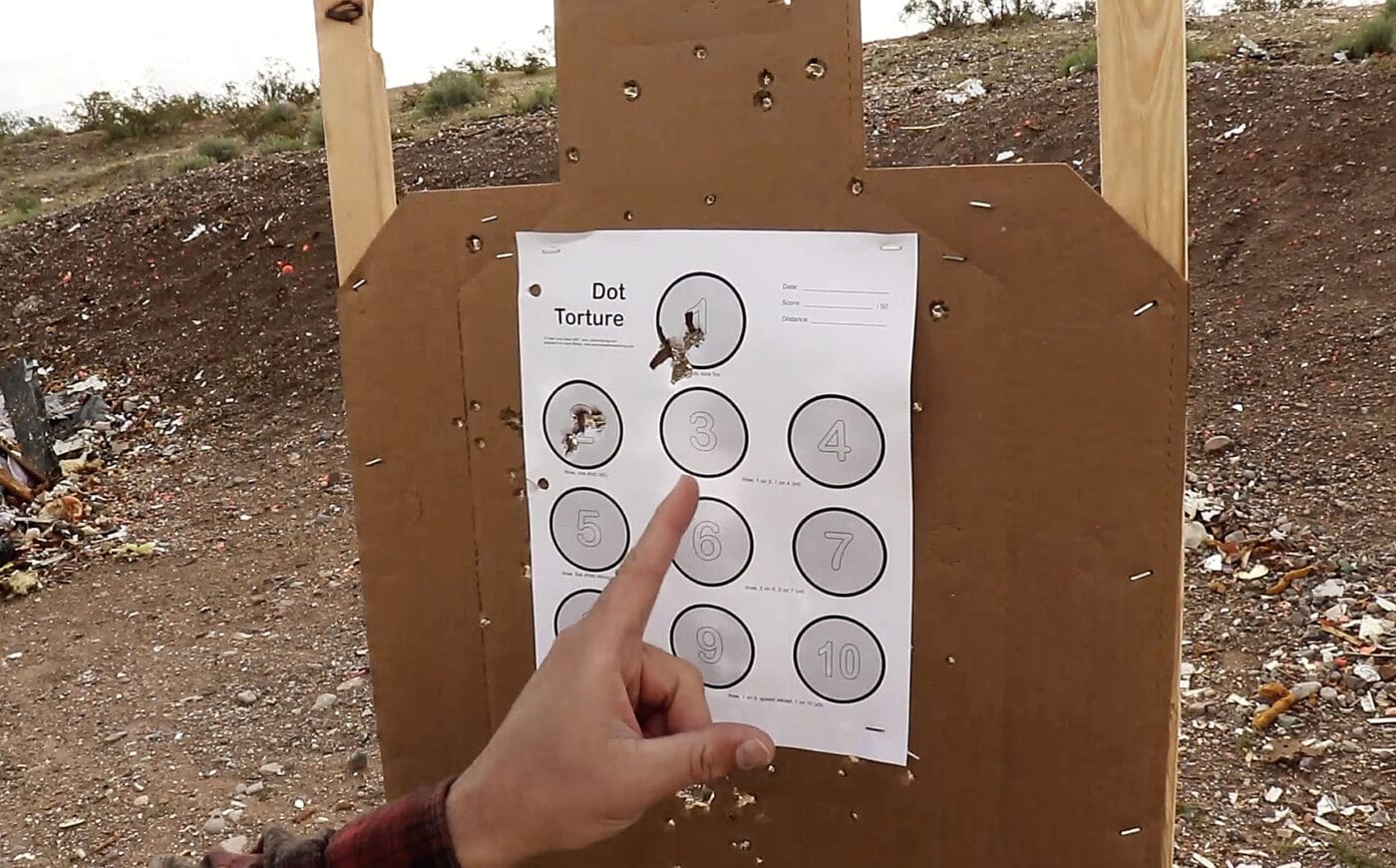 Target for Dot Torture shooting drill