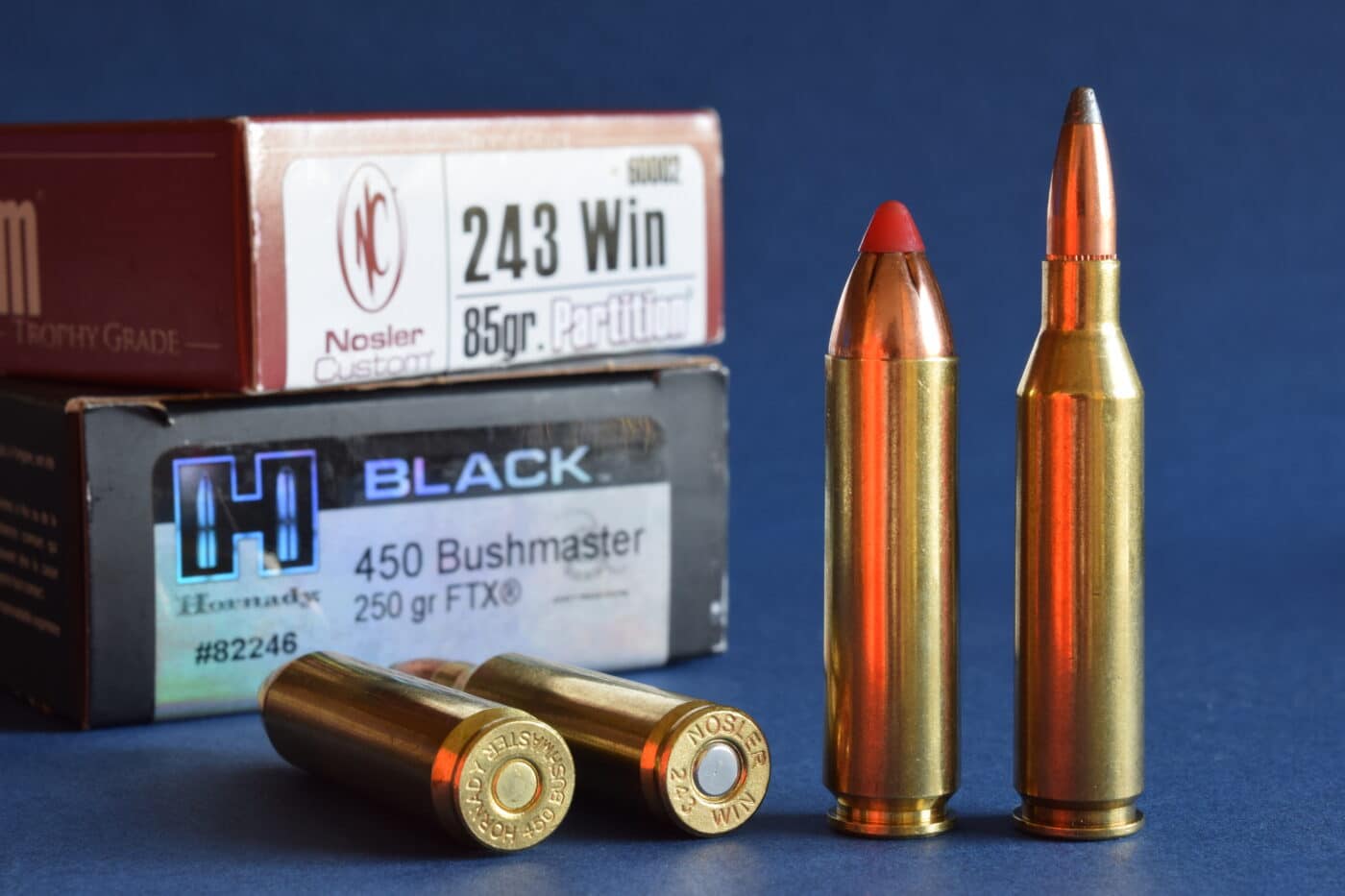 .450 Bushmaster vs. 243 ammunition