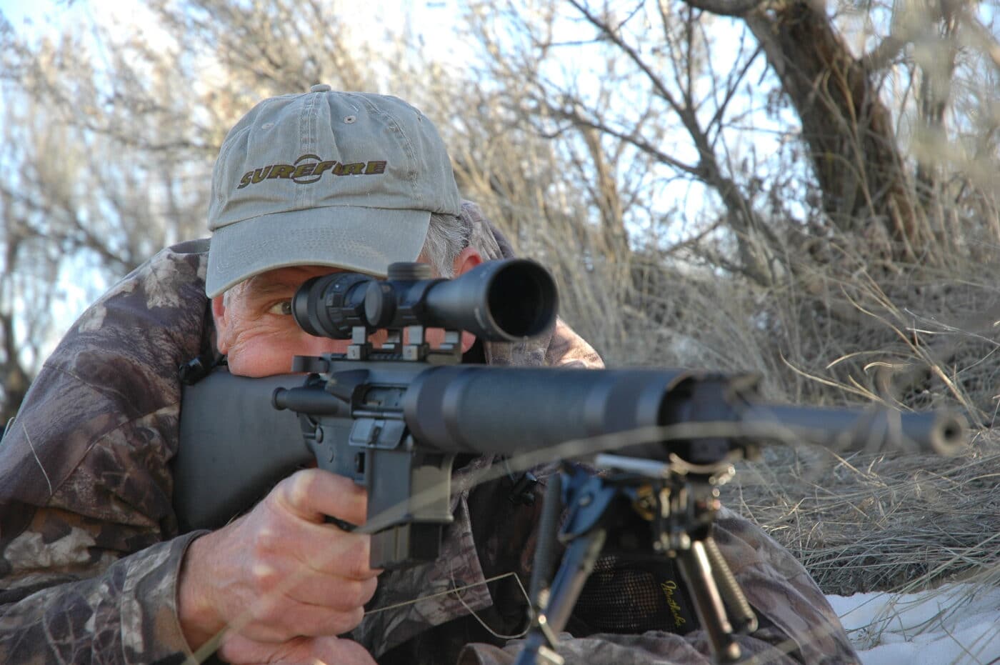 Man using .223 for hunting deer