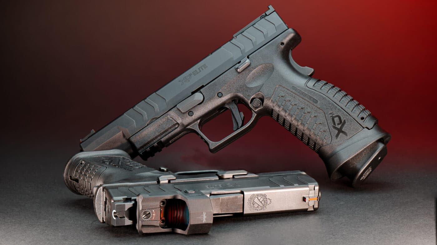 A pair of XD-M Elite pistols