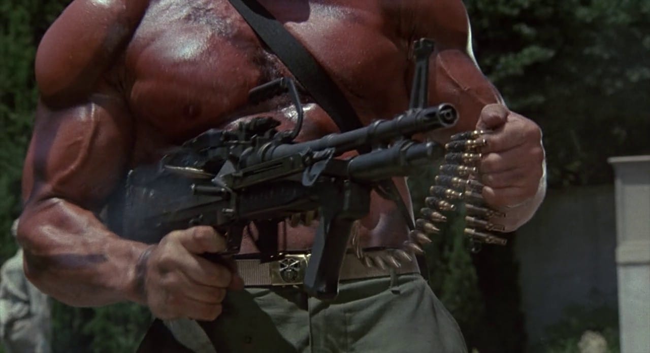 M60 machine gun being used in the movie Commando