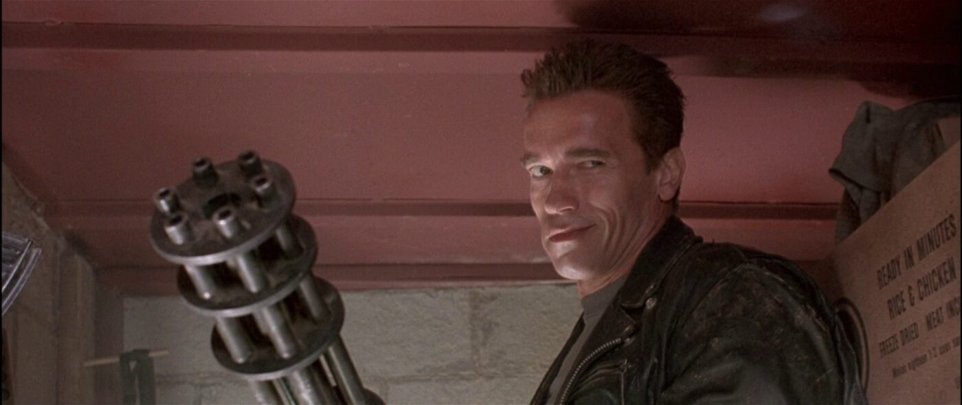 The Terminator with a minigun