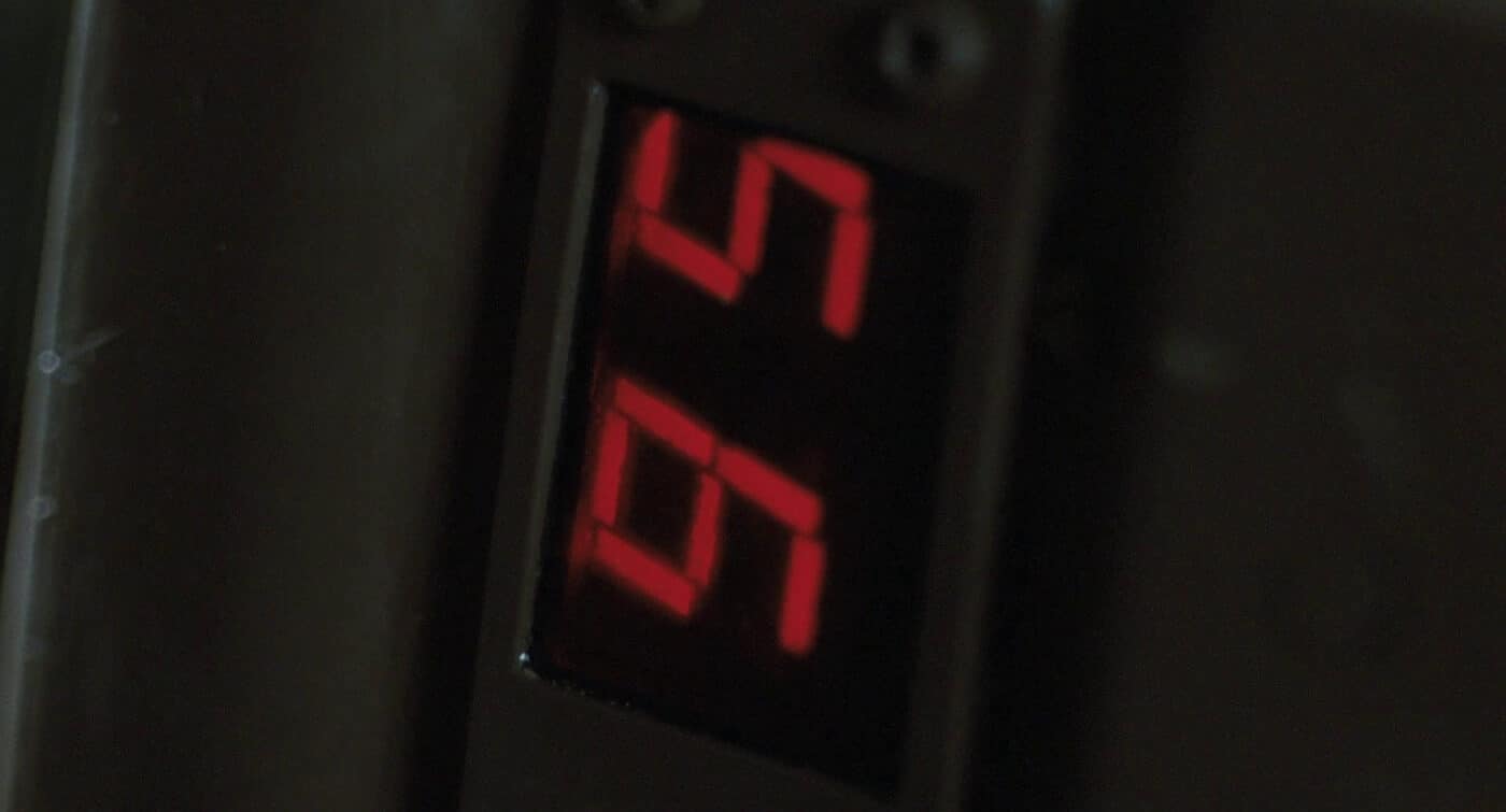 Pulse rifle counter in movie Aliens