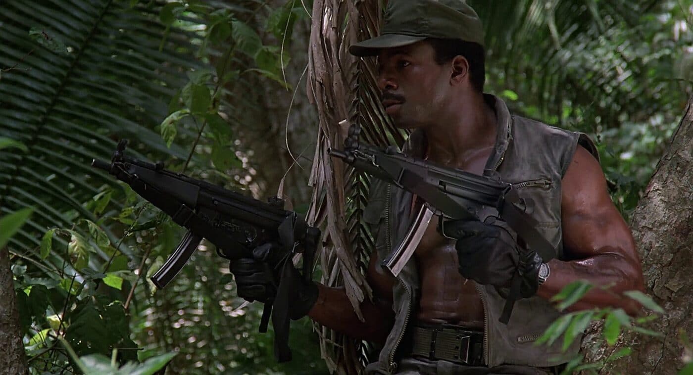 Dillon with MP5 in Predator