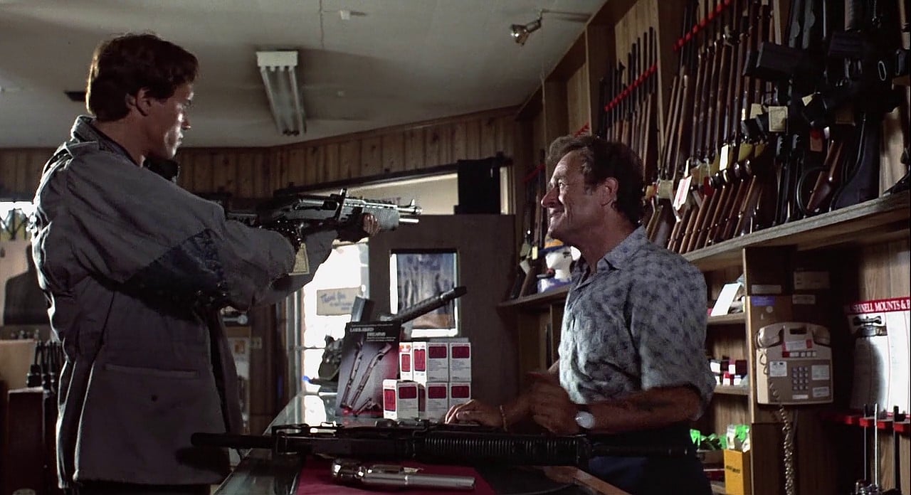 The Terminator using an SPAS-12 shotgun