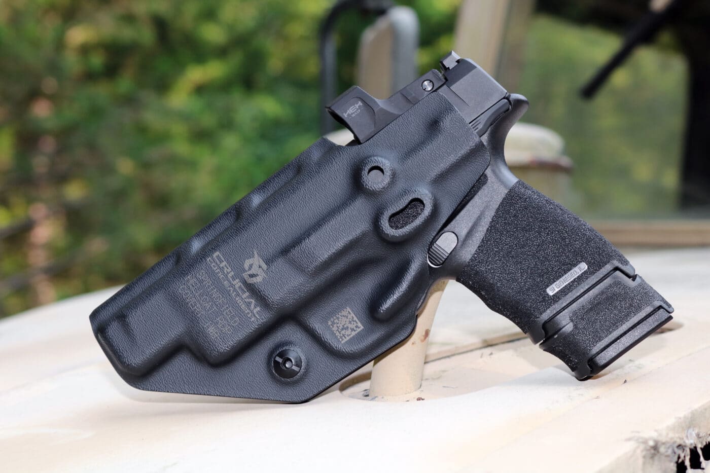 Hellcat RDP in holster by Crucial Concealment