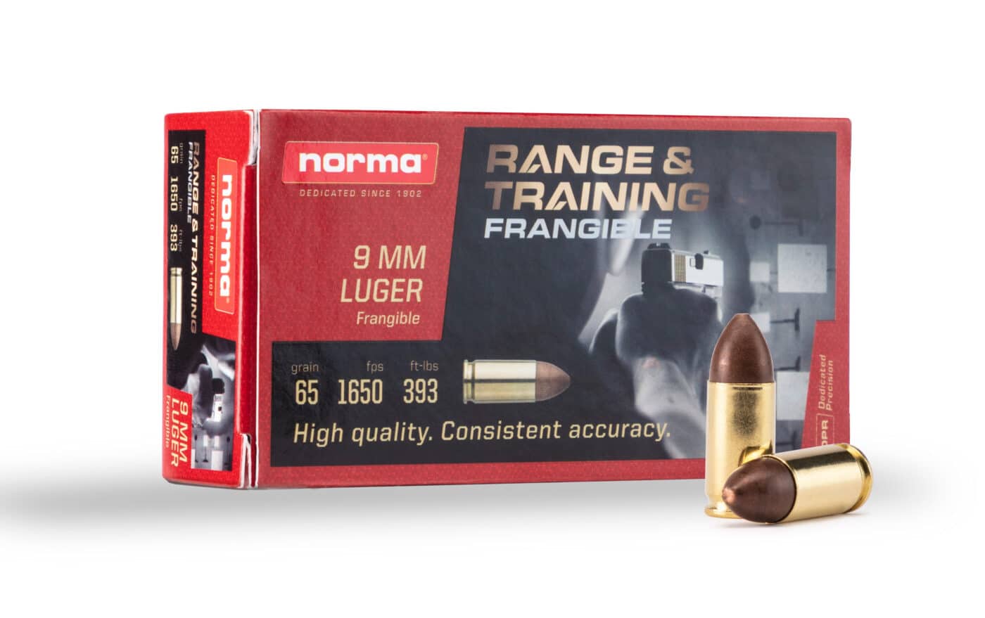 Normal frangible training ammunition and box