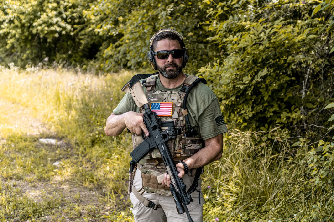 Man range testing the HRT RAC Plate Carrier product