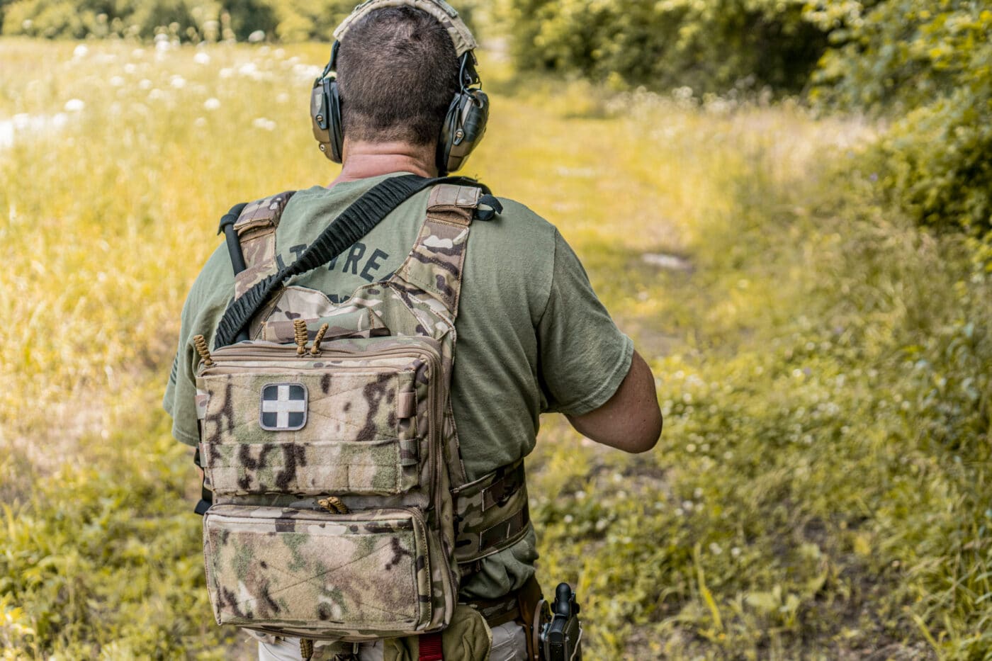 Back of RAC plate carrier when being worn