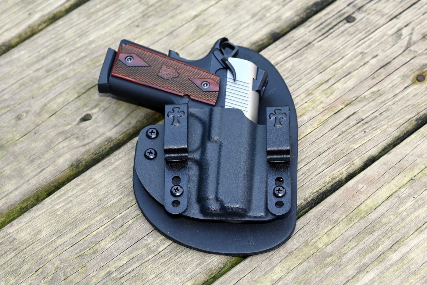 CrossBreed Reckoning holster with Springfield EMP pistol in it