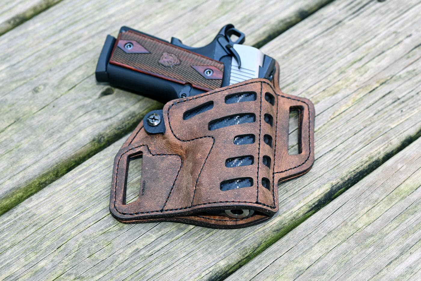 Versacarry holster with EMP pistol in it