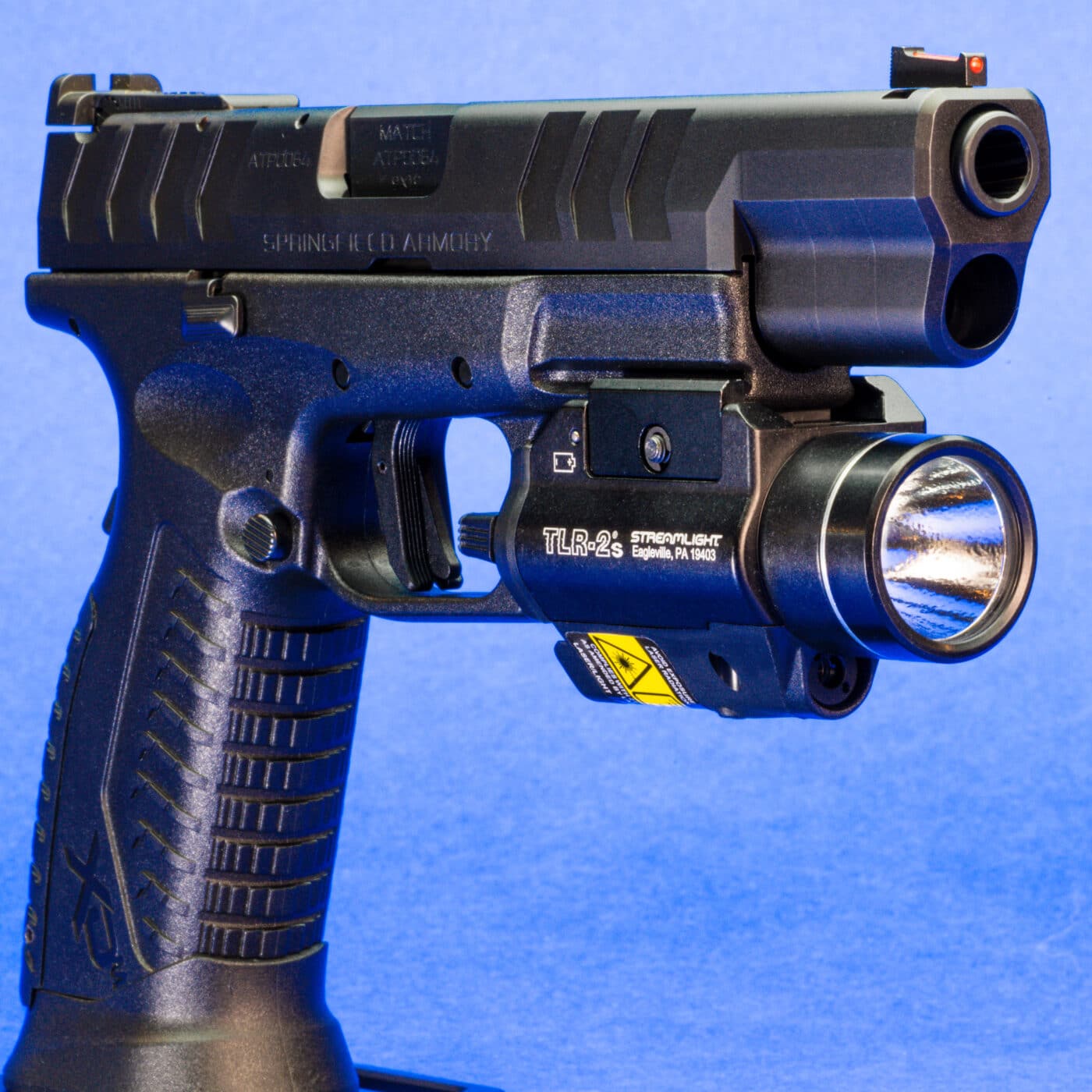 Streamlight light and laser combination on a Springfield Armory polymer pistol