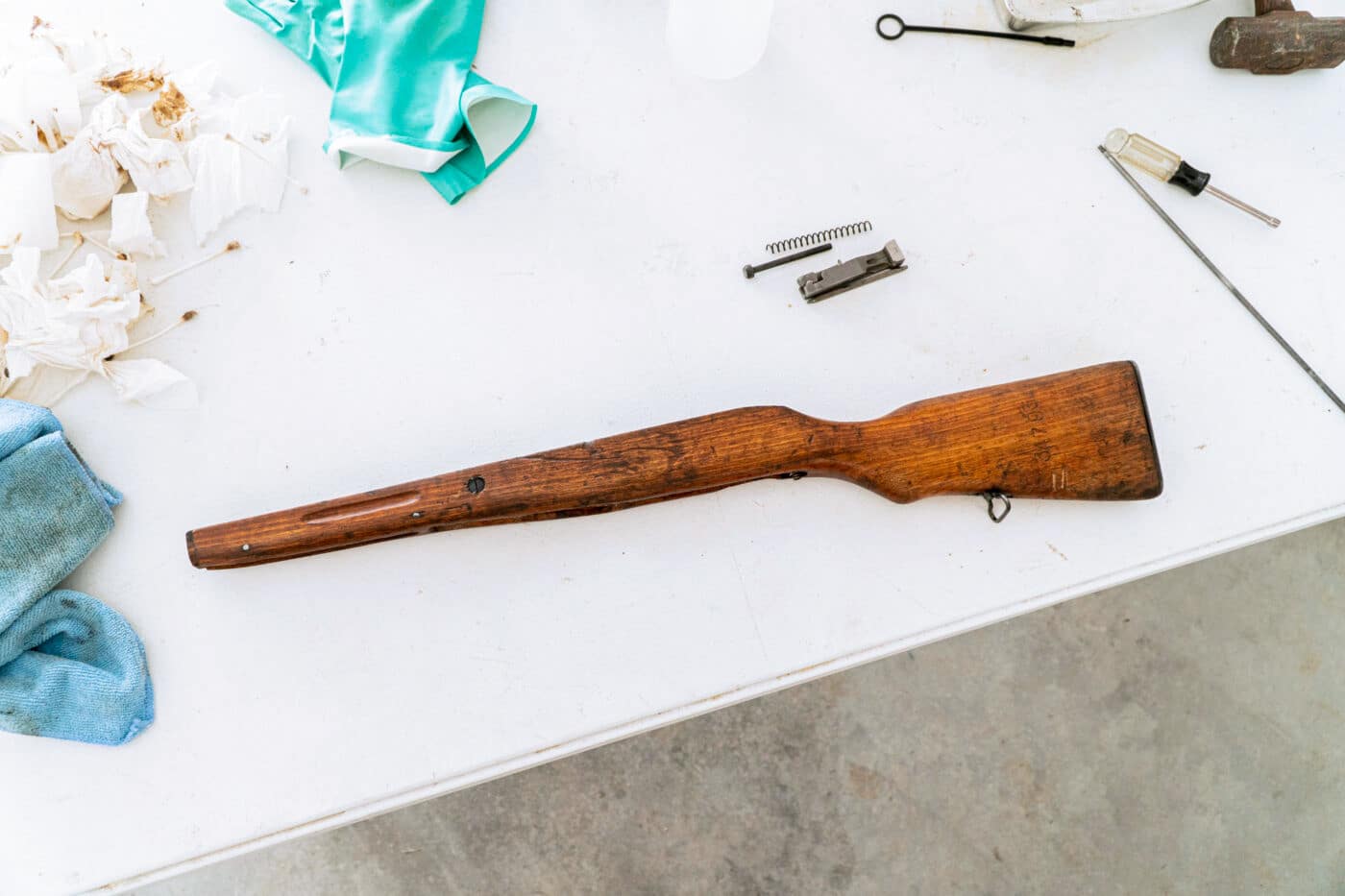 Removing cosmoline from wooden gun stock