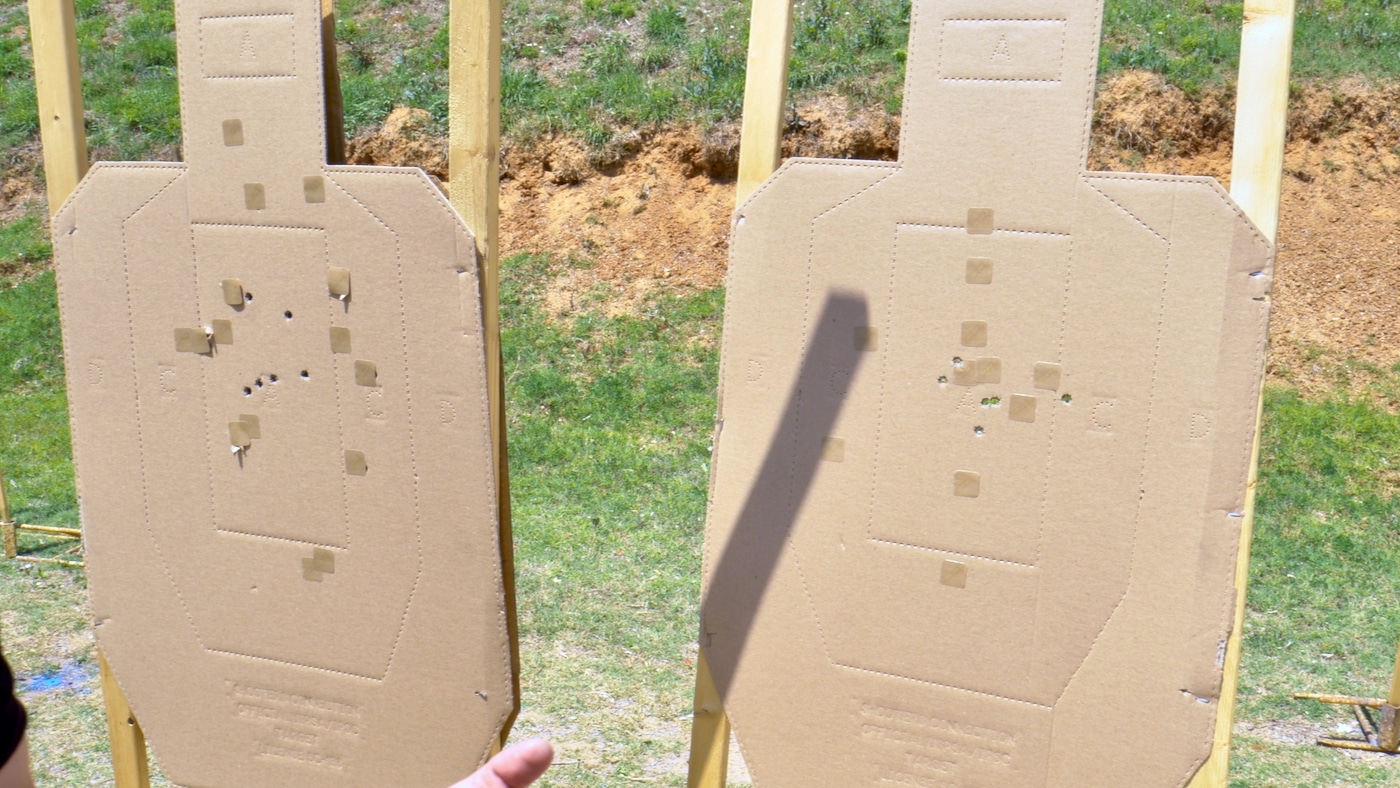 Comparison of Bill Drill results using the XD-M Elite and Hellcat pistols