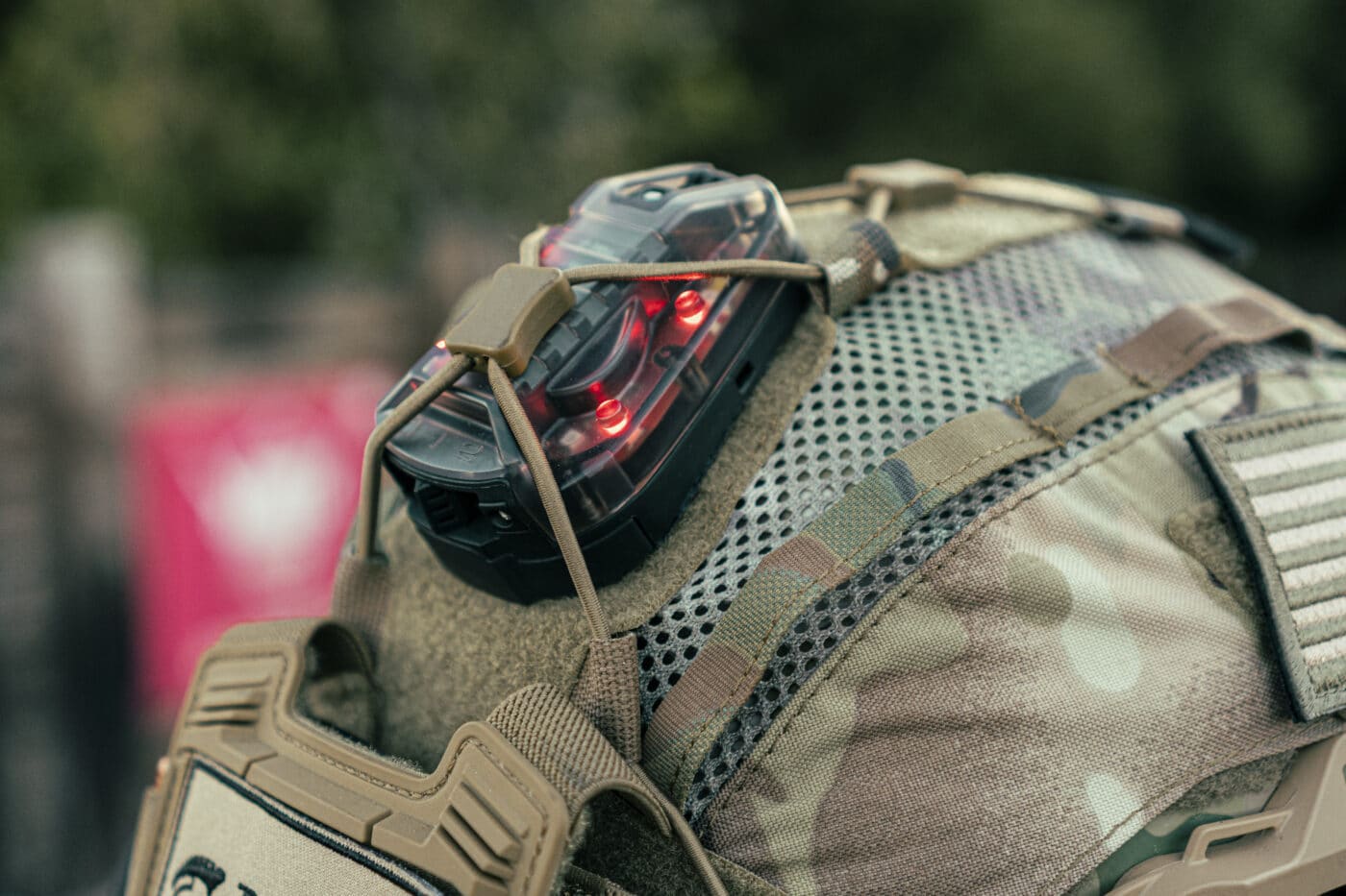 Helmet cover on ballistic helmet