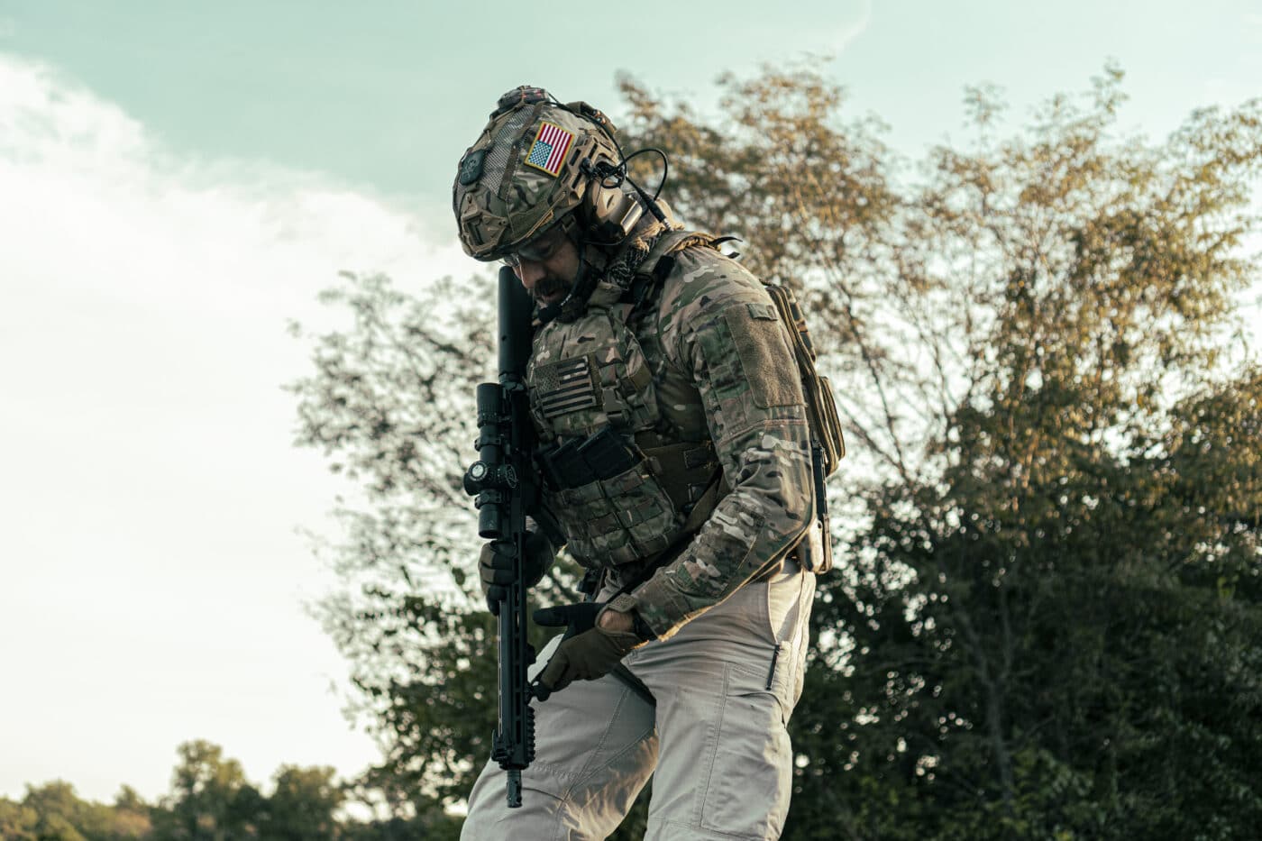 HHV ATE Gen II helmet fit on soldier