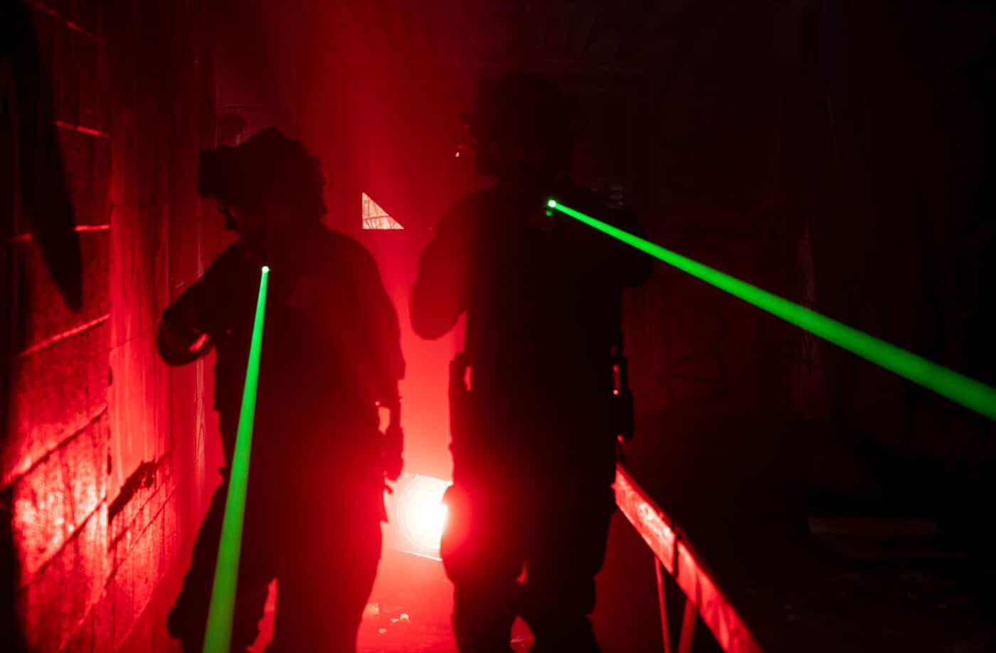 Police using green lasers mounted on rifles