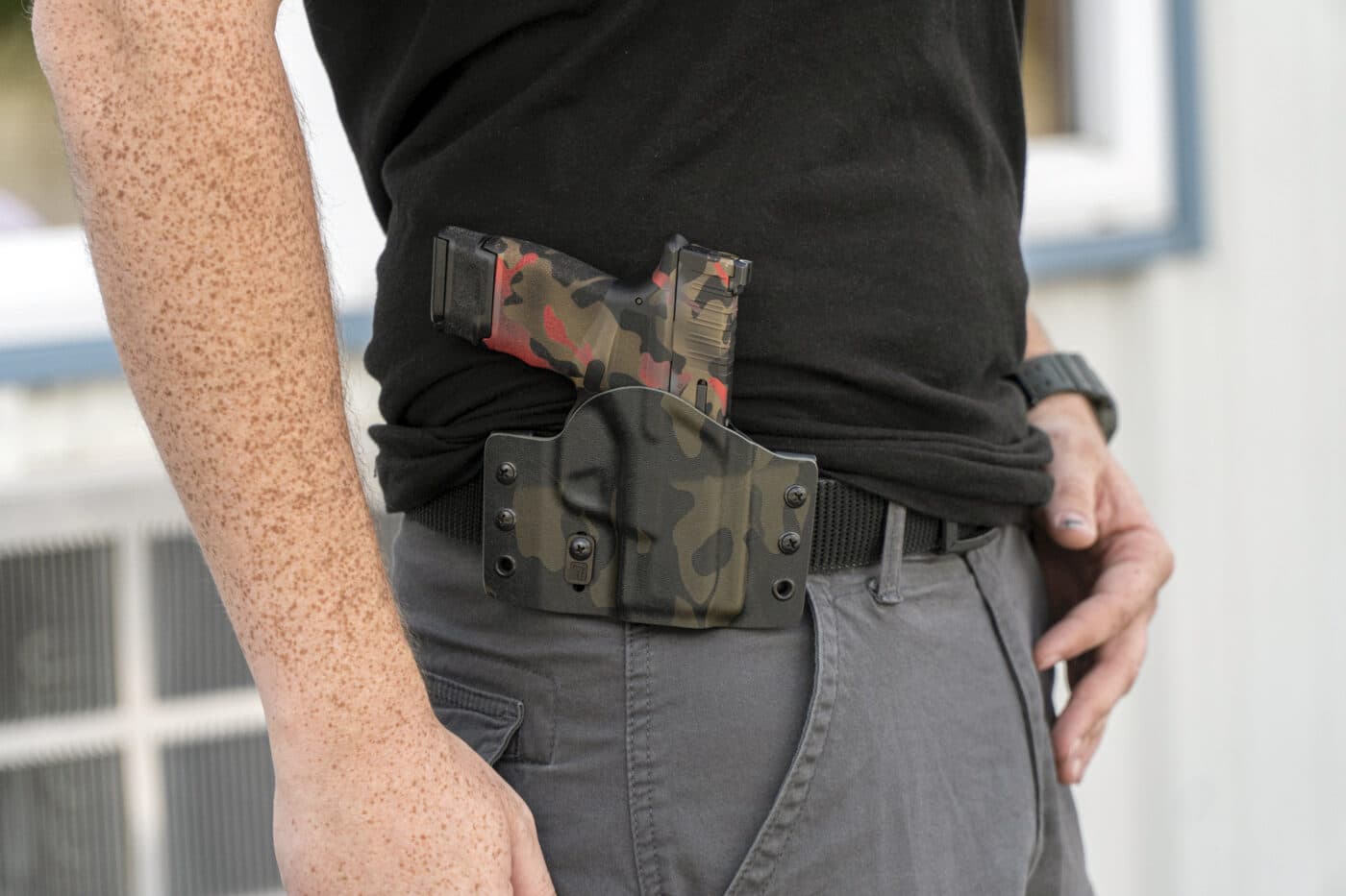 New Contour holster from Tulster being worn on man's belt