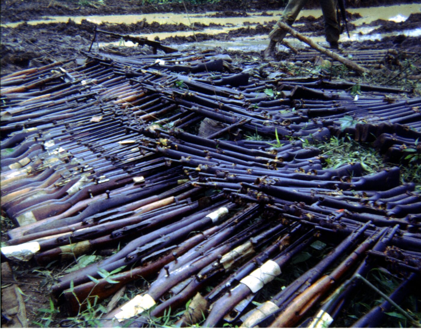 Captured Viet Cong rifles