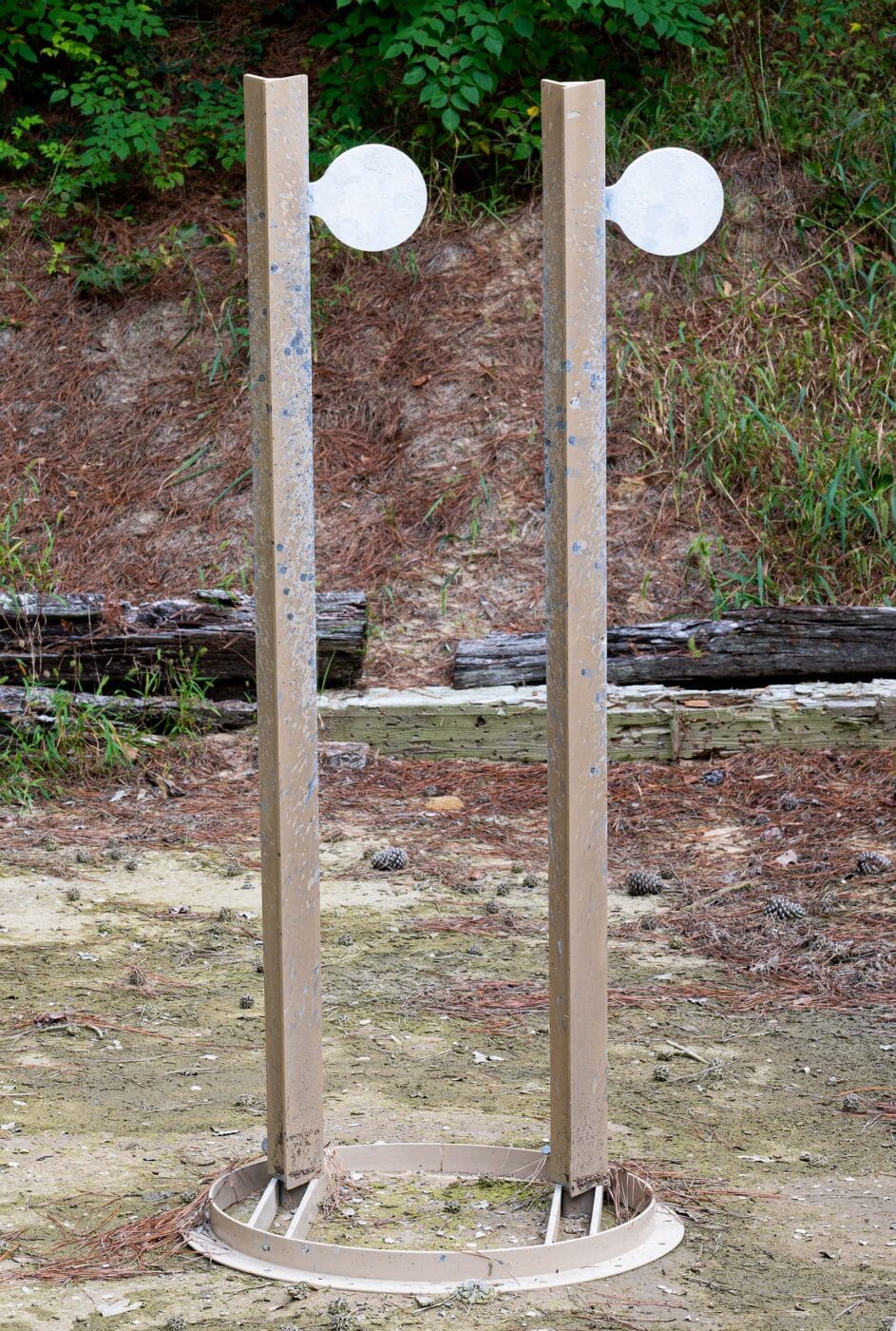 Dueling steel targets as tested during review