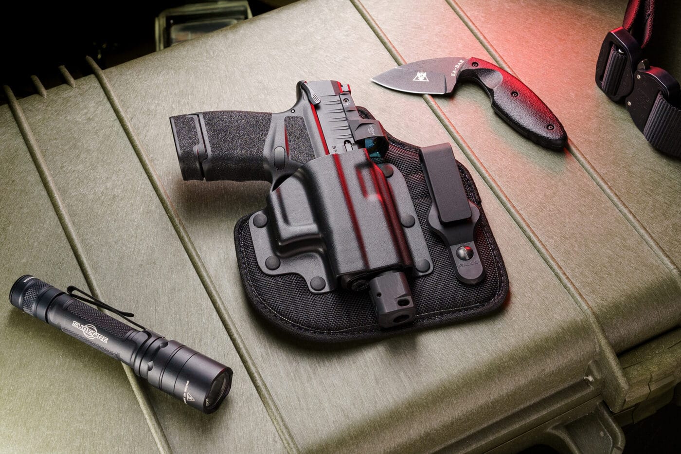 Galco QuickTuk Cloud holster with Hellcat RDP pistol in it