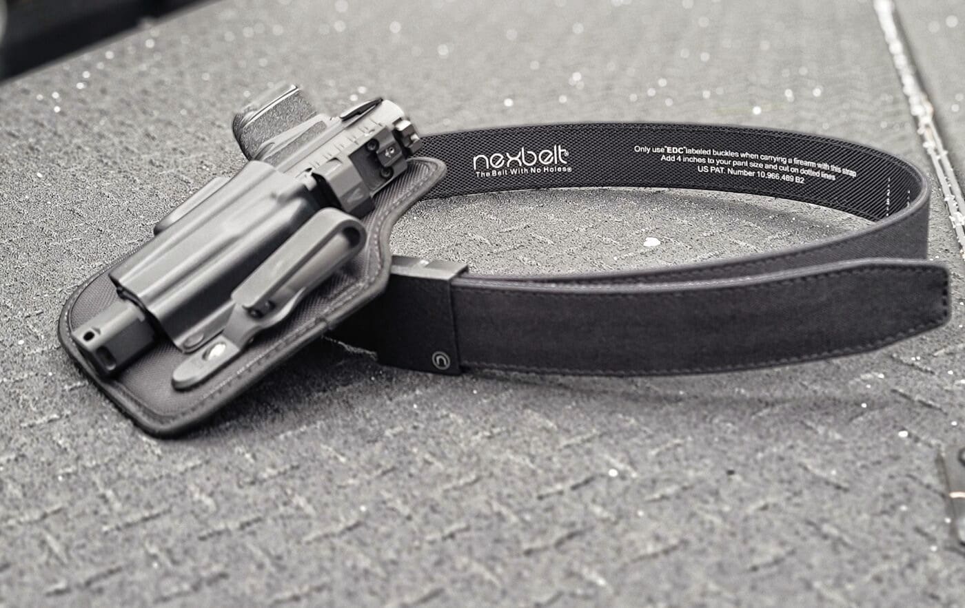 Nexbelt EDC belt with holster attached