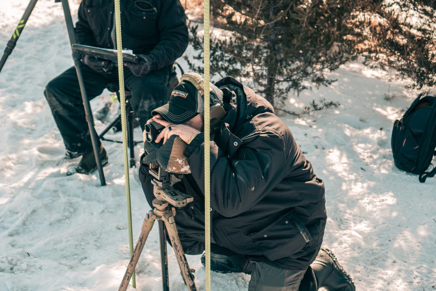 Man testing the Bushnell Nitro 1800 at the NRL Hunter competition