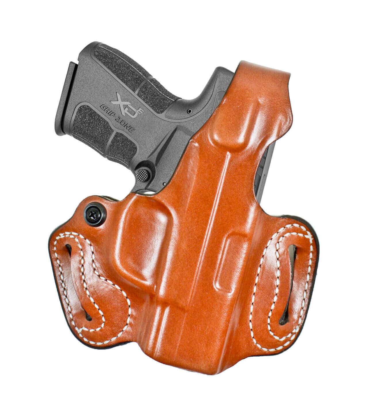 Thumb break holster with Hellcat pistol in it
