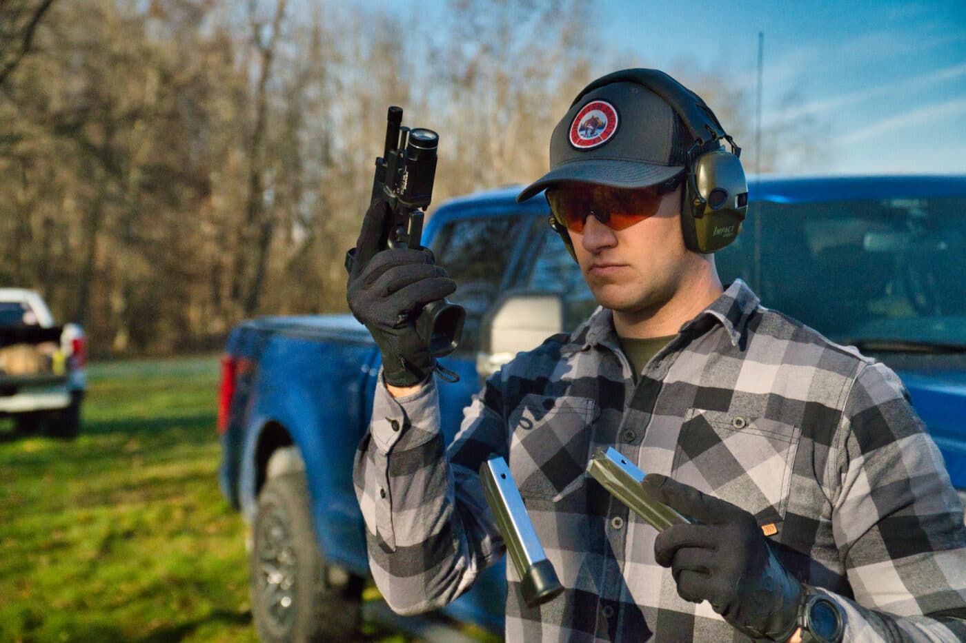 Man demonstrating emergency reload