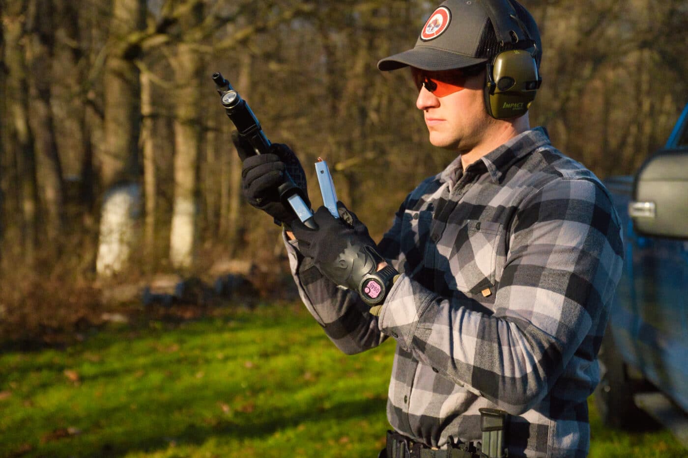 Man demonstrating tactical reload