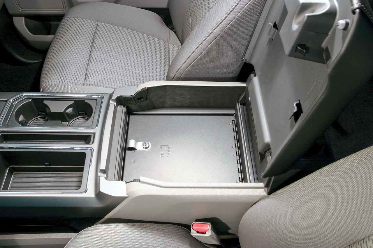 Tuffy Center Console Safe installed in Ford F-150 truck